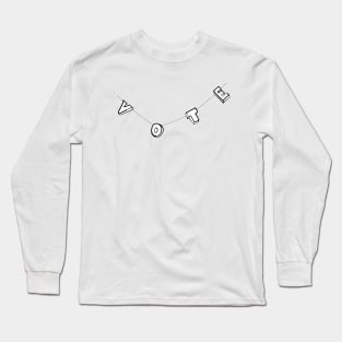 Vote Necklace, hand lettering - like that worn by Michelle Obama. Long Sleeve T-Shirt